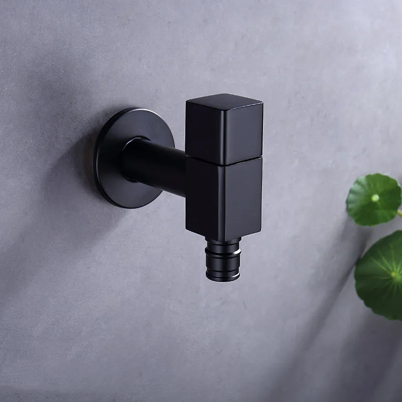 House Home Copper Gold Matte Black Wall Mounted Washing Ahine Tap Mop Pool Tap G - £45.08 GBP