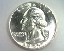 1955-D Washington Quarter Choice Uncirculated Ch. Unc. Nice Original Coin - £12.58 GBP