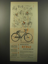1950 Rudge Sports Light Roadster Bicycle Ad - The one and only Rudge - £14.48 GBP