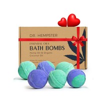 DR HEMPSTER  Natural Bath Bombs Gift |With Organic Coconut Oil | Shea Butter | R - £54.46 GBP