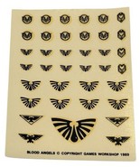 1980s Warhammer 40k Blood Angels Transfers Sheet From Game Workshop 2 x ... - €13,20 EUR