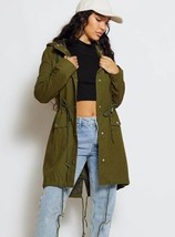 Missguided Leicht Parka Jacke IN Khaki UK 6 (ccc176) - $38.02