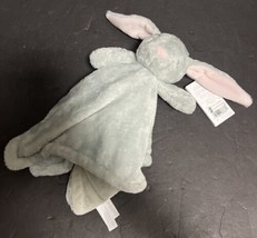 Carter&#39;s Bunny Plush Stuffed Animal Snuggler Lovey Security Blanket Gray... - £29.42 GBP
