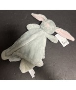 Carter&#39;s Bunny Plush Stuffed Animal Snuggler Lovey Security Blanket Gray... - £29.37 GBP