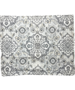 Pottery Barn Giovanna Medallion Standard Pillow Sham Gray Charcoal Cotto... - $278.77 MXN