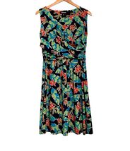 Lands End Wrap Maxi Dress Sleeveless Surplice Women’s 10 12 Floral Flatt... - $19.80