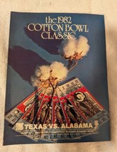 1982 Cotton Bowl Classic Texas vs Alabama Game Program 1.1.1982  - £15.45 GBP