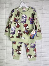 Marvel Spidey &amp; His Amazing Friends Sweatshirt Top Pants Outfit Set Kids Boys 3T - £35.83 GBP