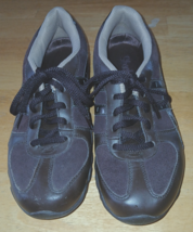 SKECHERS LADIES BROWN LEATHER/SIYNTHETIC LACE-UP SHOES-7-GENTLY WORN - $17.99