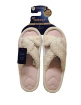 Isotoner Signature Slippers Womens 8.5-9 Ivory Popcorn Eco Comfort Memory Foam - $16.83