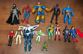 Lot of 14 Marvel DC comic TMNT random loose action figures - $40.00