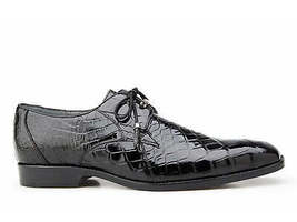 Belvedere Men's Shoes Lago Genuine Alligator Plain Toe Tassel Black 14010 image 4