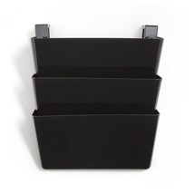 Unbreakable 3-Pocket Plastic Letter Wall File Blk Tr55344 - £73.30 GBP