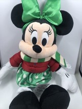 Disney Store Christmas Holiday Minnie Mouse Plush Toy 14” 2021 - £11.01 GBP
