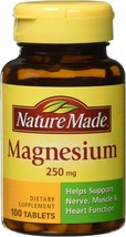 Nature Made Magnesium 250 mg Tablets, 100 Count (Pack of 3) - £39.16 GBP