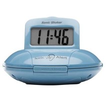Sonic Alert Sonic Shaker SBP100 Vibrating Travel Alarm Clock | Jade Blue - $39.95