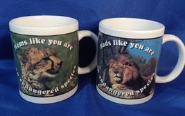 Set Of 2 Lion And Lioness Coffee Mugs For Mom And Dad - £22.41 GBP