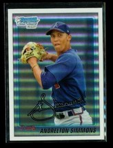 2010 1ST Bowman Chrome Refractor Baseball Card BDPP23 Andrelton Simmons Braves - $9.84