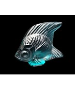 Lalique Sapphire Teal Lagoon Blue PoissonAngel  Fish Figurine France VTG... - $3,422.07 MXN