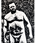 Beefy Man Nude Male Painting - $125.00