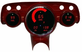 Intellitronix Red LED Digital Gauge Cluster 1957 Chevy Bel Air 150 210 Nomad - £357.75 GBP