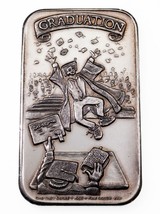 GRADUATION 1984 By California Crown Mint 1 oz. Silver Art Bar - £86.72 GBP