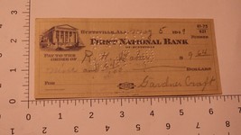 Vintage First National Bank Check May 6 1949  - £3.69 GBP