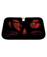 Car window Sun Shade with Red Green  cat eyes, made to order - $24.99