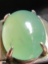 Icy Ice Olive Green 100% Burma Jadeite Jade Cabochon Ring # Type A Jadeite # - £1,278.96 GBP