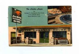 Lobster House Castagnola Business Card Cabrillo Blvd Santa Barbara Calif... - $13.86