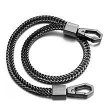 STAINLESS STEEL BIKER KEYCHAIN 15” Black Snake Link Chain Wallet Punk Tr... - $8.95