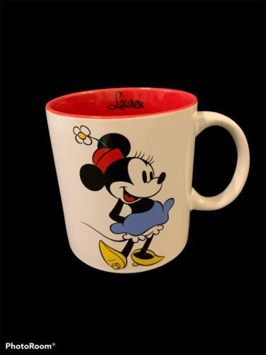 Primary image for Disney Minnie Mouse LAUREN Personalized Name 20oz Double-Sided Coffee Tea Mug