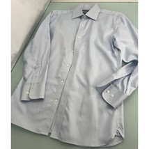 Bonobos Men Dress Shirt Wrinkle Free Slim Fit Blue Button Up 15 32 Medium M - £15.51 GBP