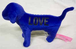 Victoria&#39;s Secret &quot;Pink Love&quot; Dark Purple Or Blue Dog Plush Stuffed Animal Toy - £11.47 GBP