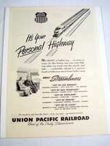1948 UP Ad Union Pacific Railroad Your Personal Highway - $8.99