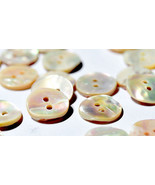 High Grade Ivory Abalone Mother of Pearl Shirt Buttons (8 Pieces) ø23mm ... - £9.40 GBP