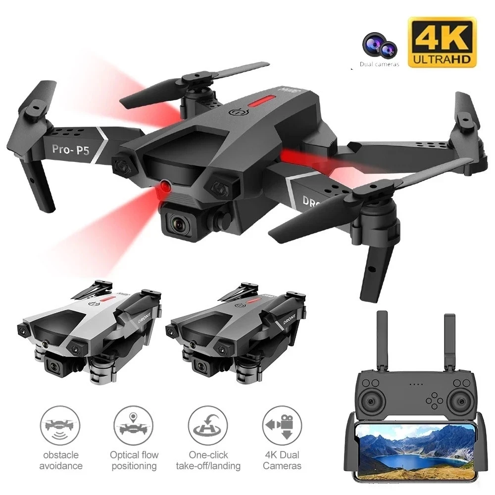 Foldable 4K Obstacle Avoidance RC Quadcopter 4K HD Dual Camera Optical Fl - £42.56 GBP+