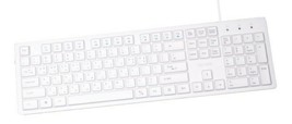 iRiver Korean English Keyboard USB Wired Membrane Cover Skin Protector (White)