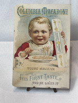 Antique Columbia Macaroni  &amp; Manufacturing Co. New York Victorian Trade Card - £23.64 GBP