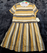Altar&#39;d State Dress Womens Medium Multi Striped Rayon Short Sleeve Round Neck - £14.75 GBP
