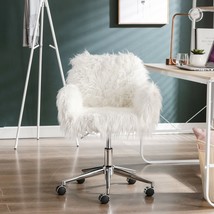 Modern Faux fur home office chair, fluffy chair - £124.34 GBP
