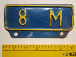 LICENSE PLATE Truck Tag WEIGHT TOPPER 1958 KANSAS 8 M Trailer Tab [Z289D12] - £10.03 GBP