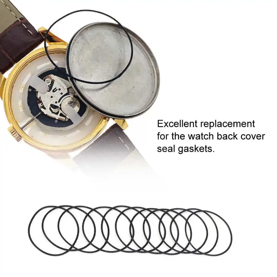 House Home 200Pcs/bag Watch O-Ring Waterproof Rubber Watch Back Cover Gaskets Wa - £19.92 GBP