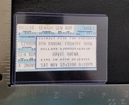 THE BELLAMY BROTHERS - VINTAGE OCT. 10, 1990 DAVIE, FLORIDA CONCERT TICK... - $13.72 CAD