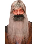 HMS GREY &amp; BLACK HUNTING MUSTACHE &amp; BEARD ADULT HALLOWEEN COSTUME ACCESS... - $9.78