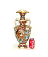 Antique Japanese Satsuma Urn c.1910 Meiji Period Samurai Warrior Urn Vase - £475.61 GBP