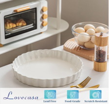 LOVECASA Porcelain Quiche Baking Dish,10 Inch Reusable Pie Pan 1 Piece, ... - $543.11 MXN