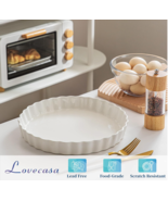 LOVECASA Porcelain Quiche Baking Dish,10 Inch Reusable Pie Pan 1 Piece, ... - $543.11 MXN