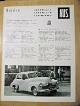 Holden Automobile Specification sheet-1953 - $2.97