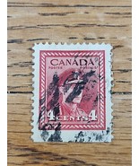 Canada Stamp King George VI 4c Used Red - €1,70 EUR